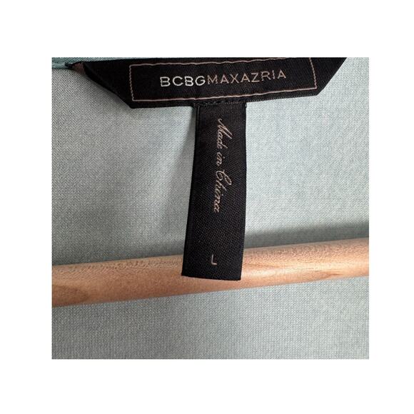 BCBGMAXAZRIA Floral Long Open Front Wrap Dress Kimono Duster Size Large - Picture 6 of 7